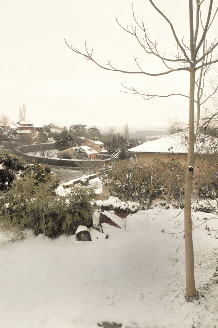 Village sous la neige