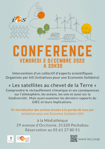 Conférence « Au chevet de la Terre depuis le ciel » vendredi 2 décembre 2022 à 20h30