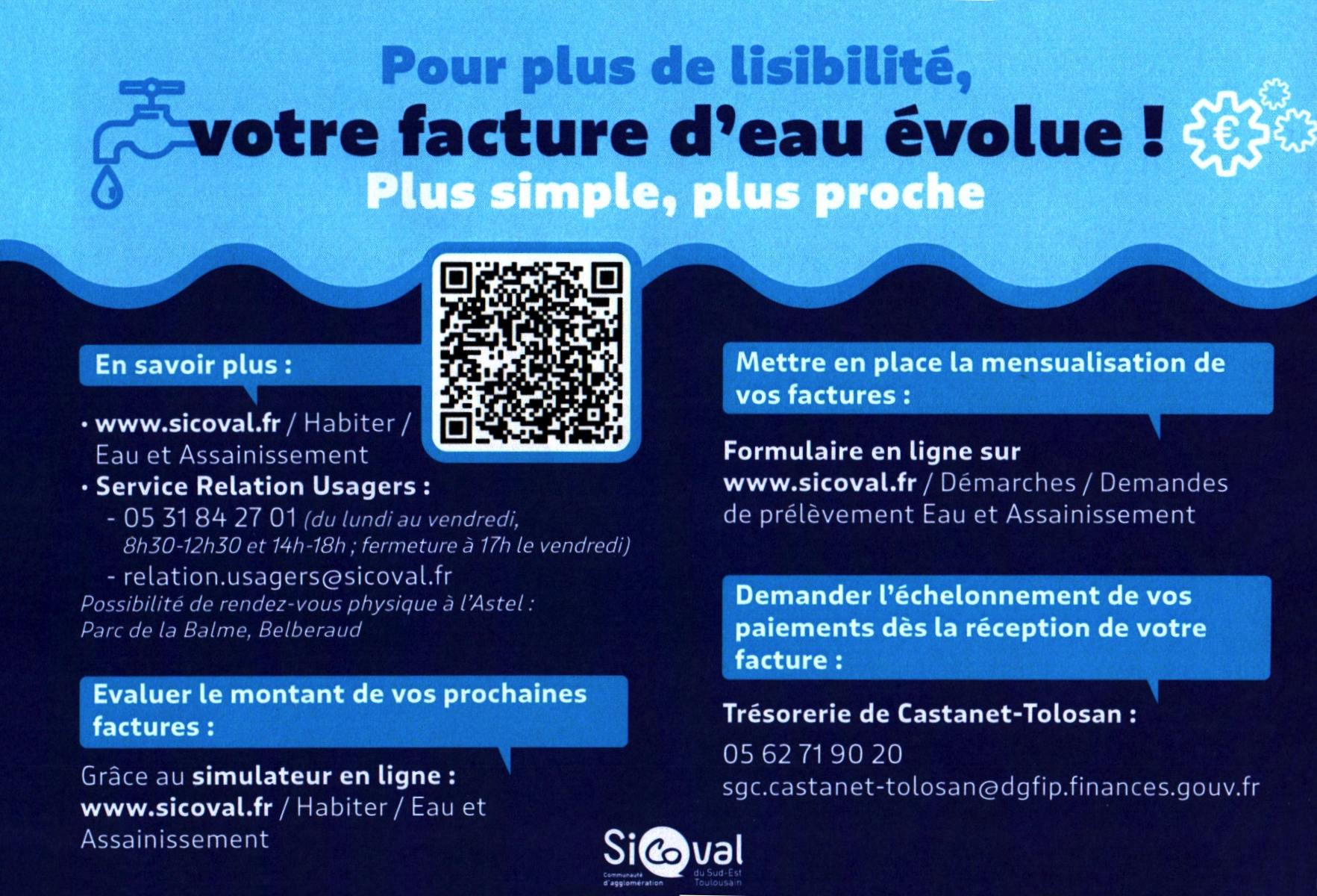 Sicoval facture d’eau
