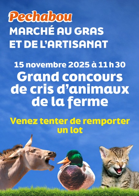 Concours cris d'animaux affiche