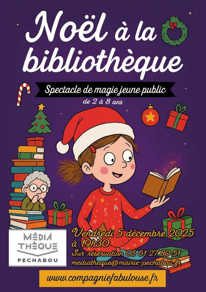 Noël à la bibliothèque affiche