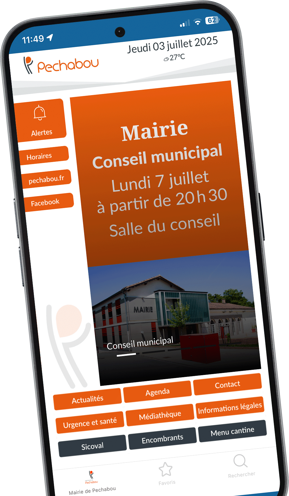 A2Mairie sur téléphone