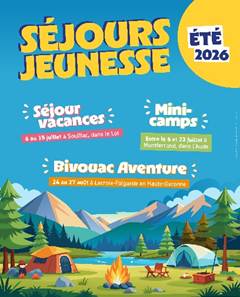 Jeunesse : programme séjours d’été 2026