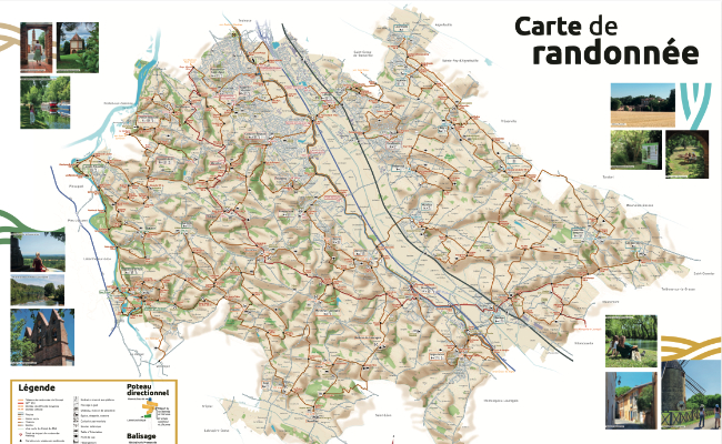 Une carte de randonnée sur tout le territoire du Sicoval